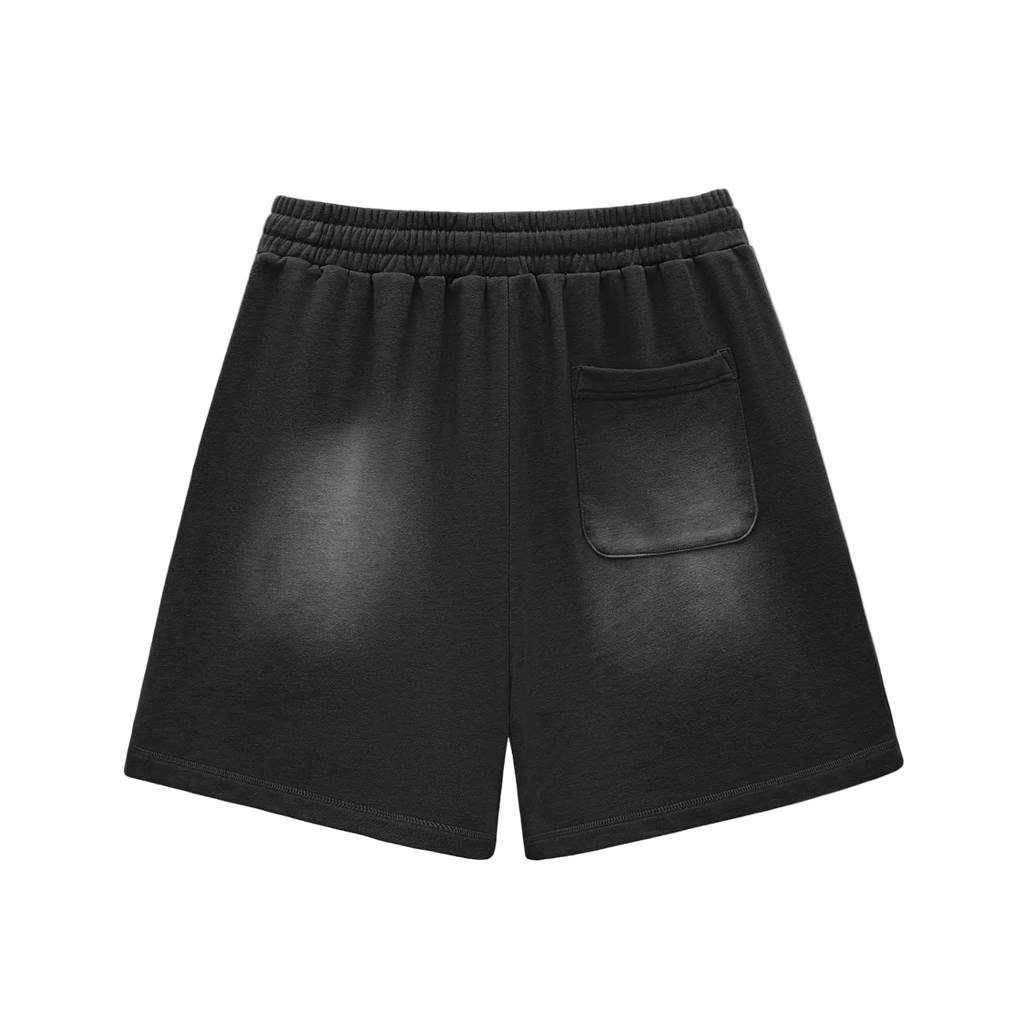 Team God Sun Fade Raw Edge Cotton Shorts
