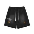 Team God Sun Fade Raw Edge Cotton Shorts