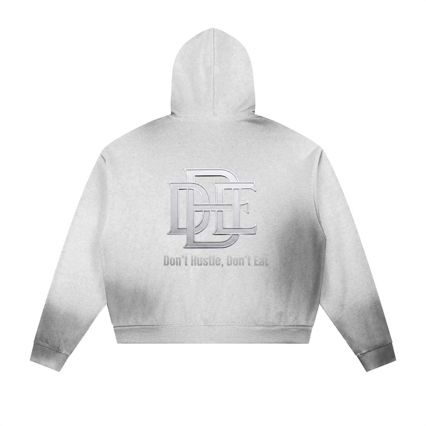 Sun Fade Frayed Raw Edge Fleece Zip Hoodie