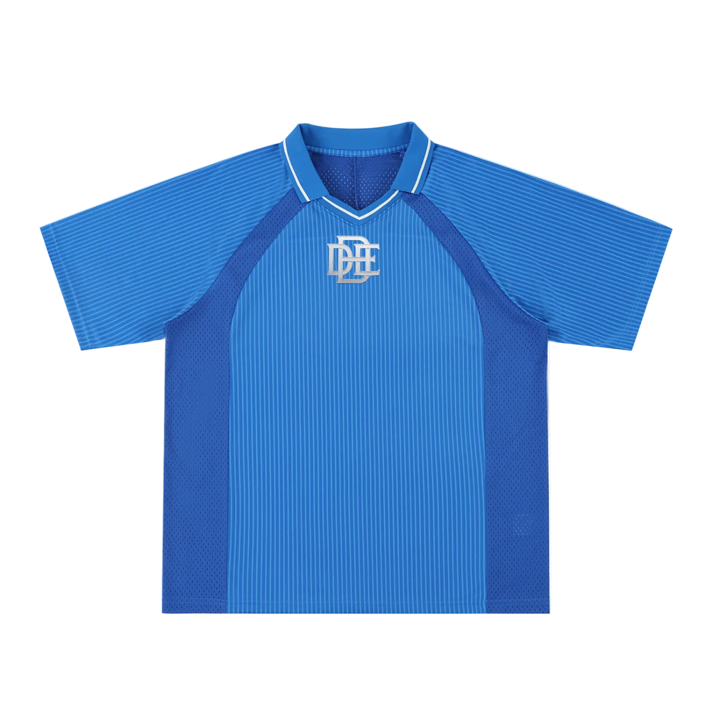 Striped V-Neck Soccer Jersey